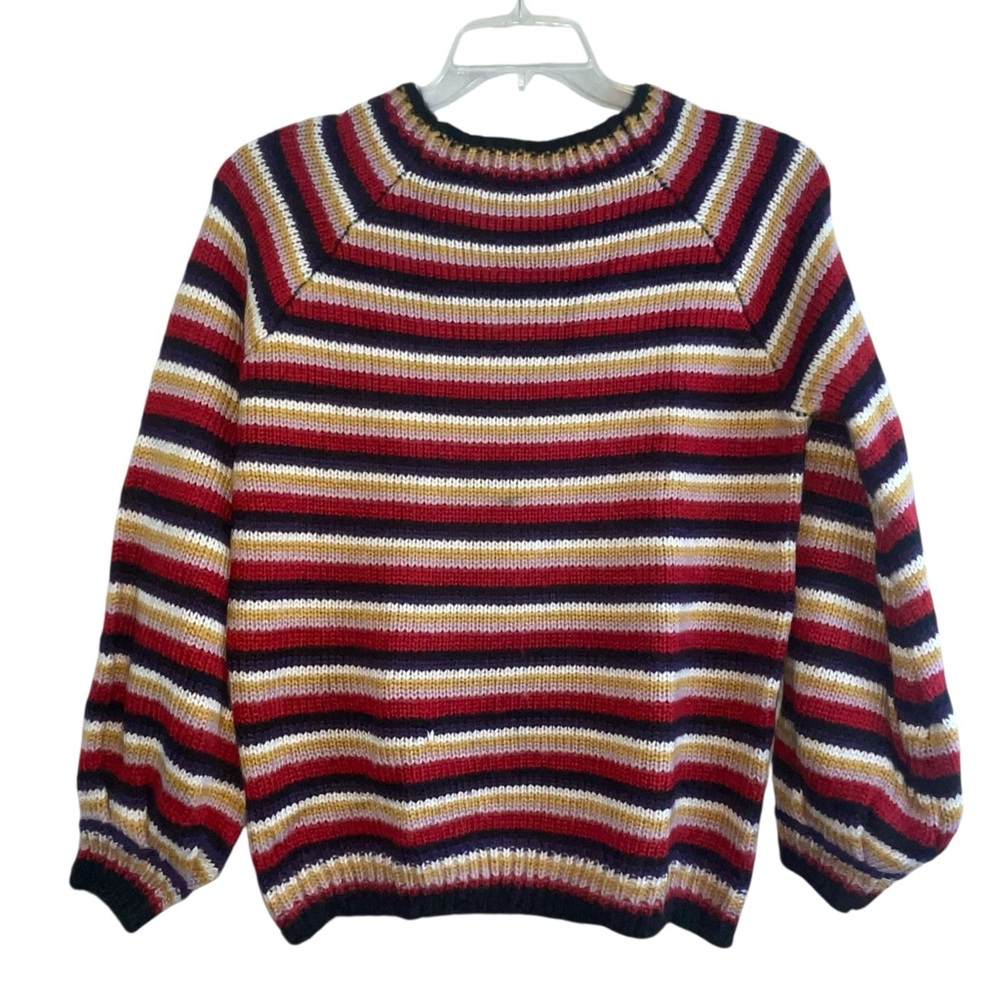 So Perla Mohair blend striped knit sweater W/bell sleeves. Sizes M & Sm - Picture 8 of 13